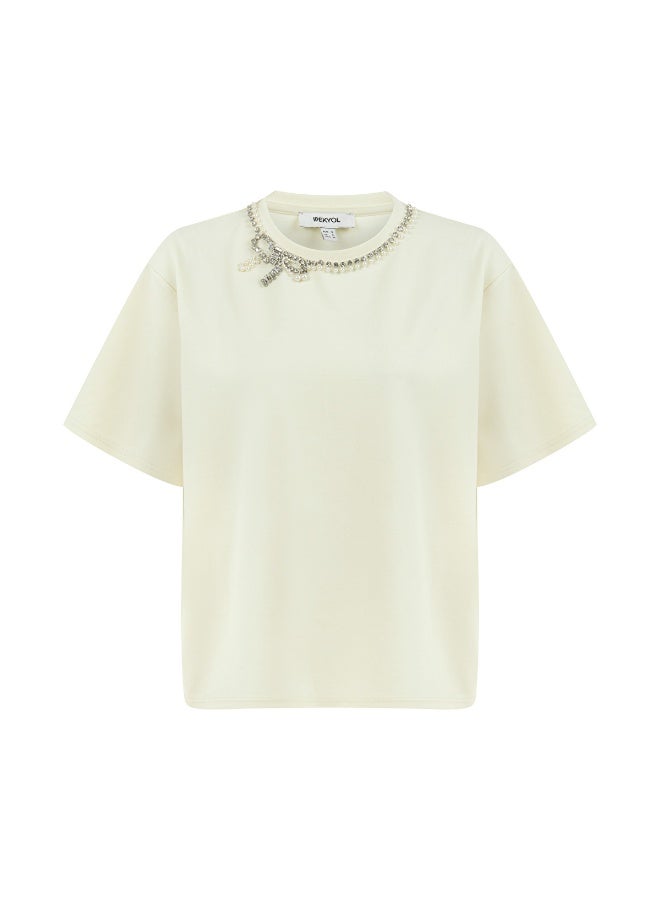 Ipekyol T-Shirt Embellished With Rhinestones  - Image 1