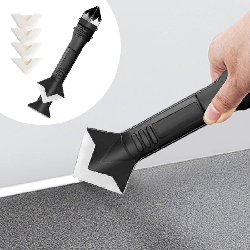 Black Suit Caulking Spatula Set Wall Floor Grout Finishing Tool For Home Improvement - Image 4
