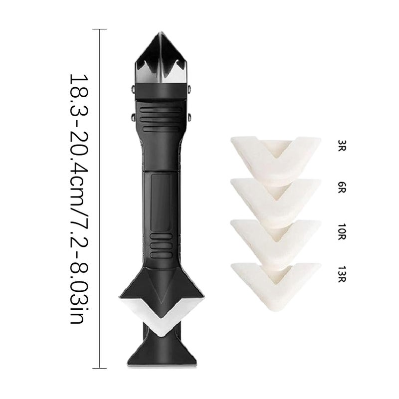 Black Suit Caulking Spatula Set Wall Floor Grout Finishing Tool For Home Improvement - Image 5