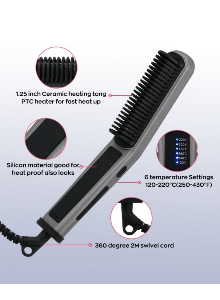 مشط فرد الشعر – للاستخدام الرطب والجاف، جهاز 2 في 1 لفرد وتجعيد الشعر، عناية بالشعر بدون تلف، تصفيف سهل للمستخدمين الكسالى - Image 2