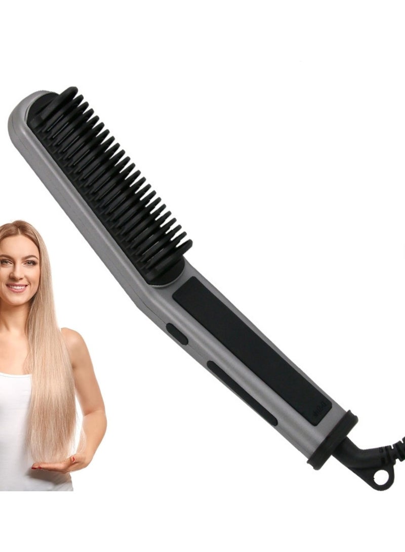 مشط فرد الشعر – للاستخدام الرطب والجاف، جهاز 2 في 1 لفرد وتجعيد الشعر، عناية بالشعر بدون تلف، تصفيف سهل للمستخدمين الكسالى - Image 1