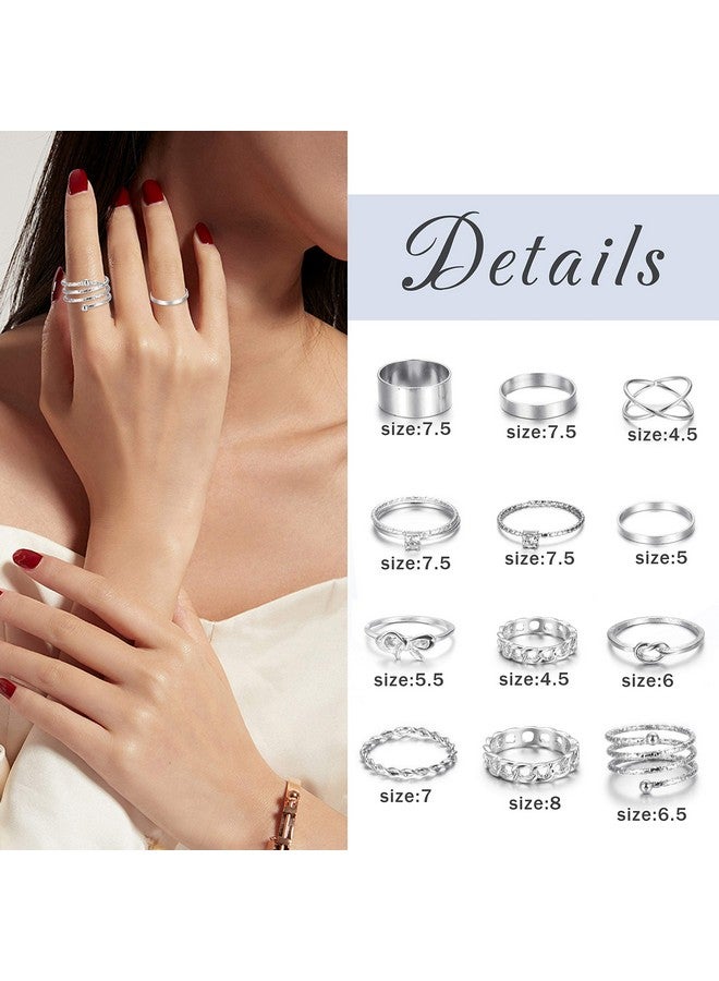 LOYALLOOK 65Pcs Bohemian Knuckle Ring Midi Set Hollow Silver Gold Vintage Stackable Rings Fashion Finger For Women - Image 3