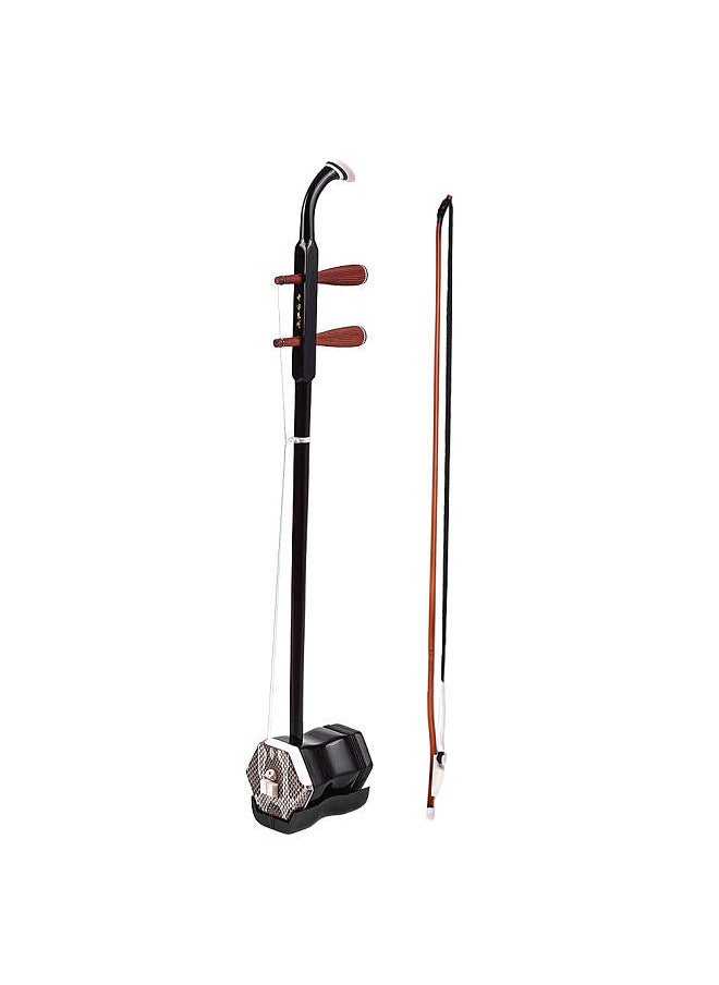 Solidwood Erhu Chinese 2-String Violin Fiddle Stringed Musical Instrument Dark Coffee