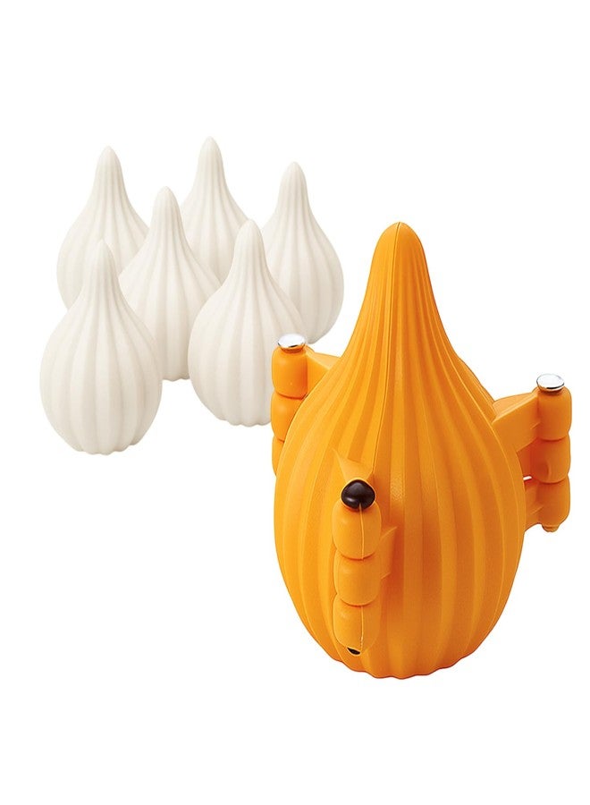 Oc9 Plastic 3 Fold Modak Maker Mould | Laddoo Moulder | Chocolate Modak Shaper Sacha Set for Ganpati, Diwali, Dussehra, and Other Festival (Pack of 2) Orange - Image 4