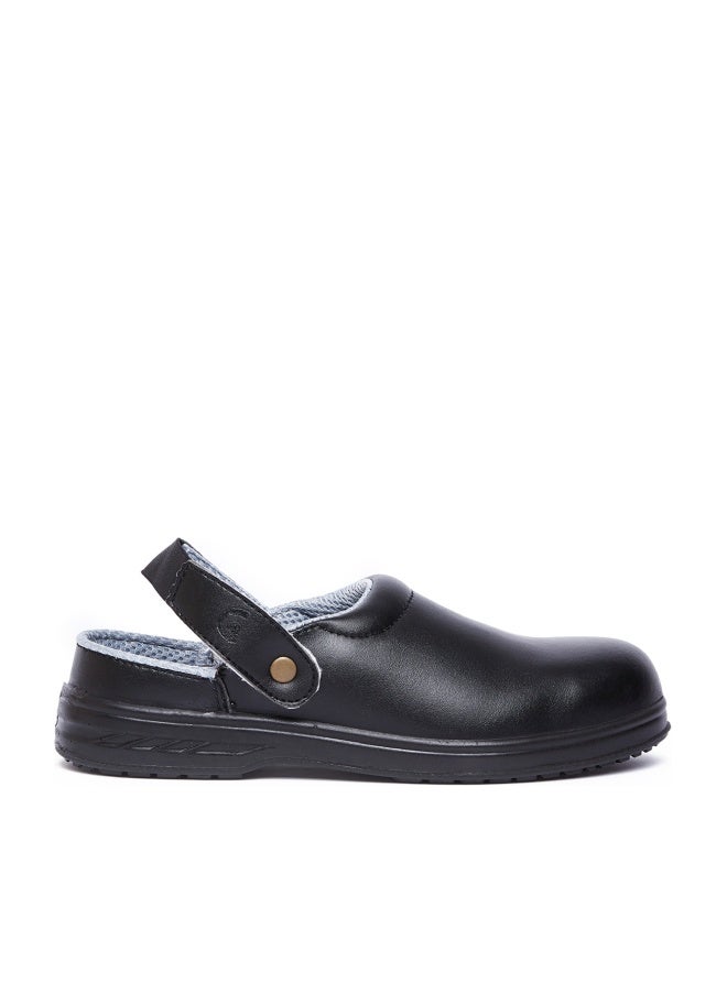 Gladiator 4020 Men’s Steel Toe Chef Safety Clogs, Black, EX SBP, Slip-On - Image 1