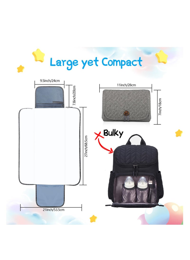 Excefore Portable Diaper Changing Pad, Travel Baby Changing Pad, Waterproof Foldable Diaper Changing Mat, Lightweight & Compact Changing Station, Newborn Gifts  - Image 4