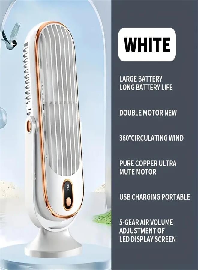 Desktop portable small fan USB rechargeable car household shaking head fan mini electric fan - Image 1