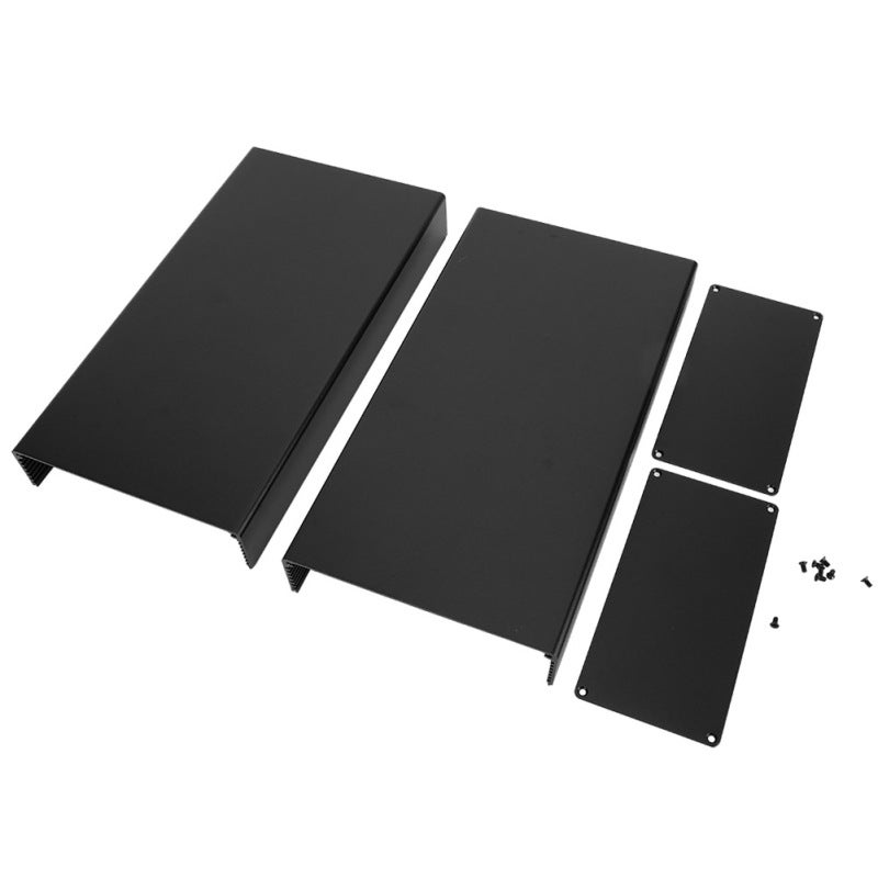 علبة ألومنيوم 80x160x300 مم صندوق مغلف مصبوب بالقالب - معالجة سطحية بالأكسدة هيكل مضغوط للمشاريع الإلكترونية صندوق توصيل PCB - Image 3