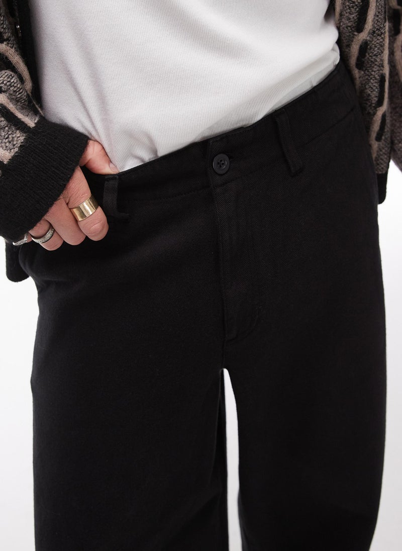 توب مان بنطلون واسع من التويل - Image 3