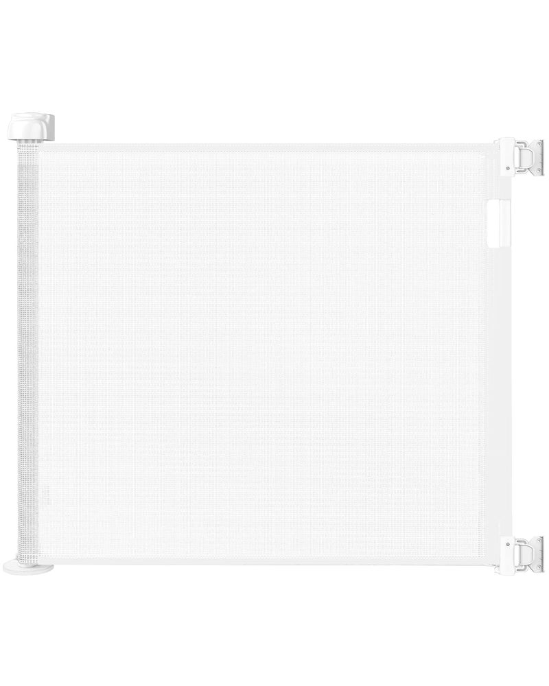 Veraste Retractable Baby Gate for Doorways and Stairs, Mesh Safety Gate for Pet, Indoor & Outdoor Use, One-Hand Operation, Easy Installation, 33.6" Tall, Expands to 71" Wideï¼ˆWhite,33.6"x71"ï¼‰ - Image 1
