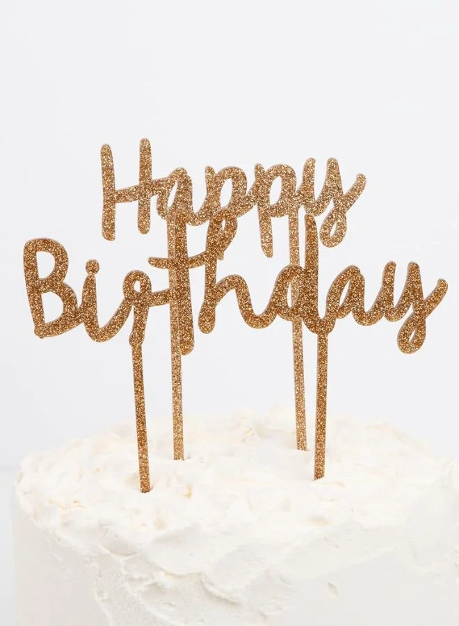 Meri Meri Happy Birthday Glitter Toppers