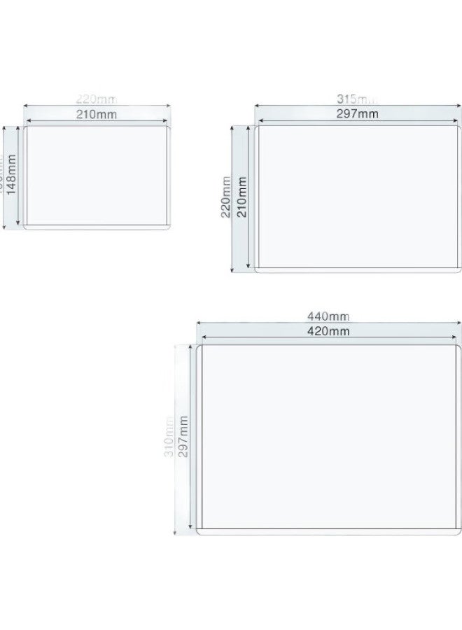 Dsb (Disbi) A3 Transparent Hard Plastic Sleeves, Document Protectors, Display Frames, Pvc Card Sleeves, Hard Plastic Covers, Paper Protectors, Material Display Bags, Card Sleeves, Kshi, 10 Pieces - Image 1