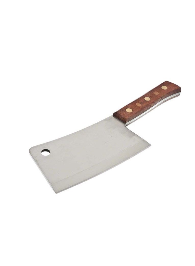 Stainless Steel Meat Cleaver 20 cm, Heavy Duty Kitchen Chopper Knife for Meat, Bones and Vegetables