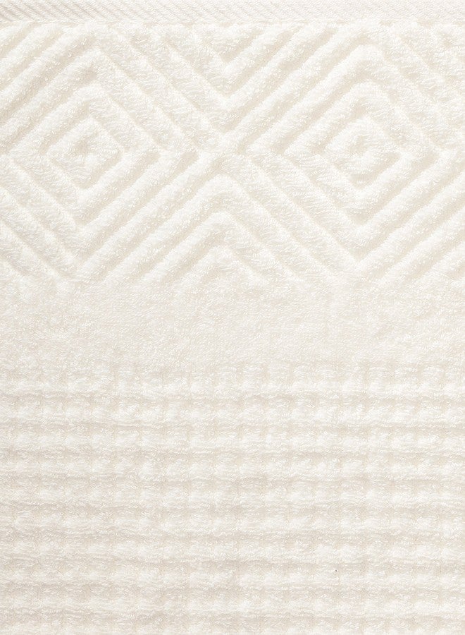 تيكسيري سيلك طقم مناشف حمام فاخرة من تيكسي، مصنوع من القطن العضوي بنسبة 100% بنسيج الجاكار، بوزن 650 جرامًا للمتر المربع - فائق الامتصاص وسريع الجفاف وناعم الملمس (كابل، لون رمادي فاتح، 2 منشفة حمام و2 منشفة يد) - Image 5