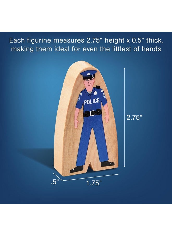 Constructive Playthings Constructive Playthings Wooden Community Helpers 25-Piece Wood Block Play Figurine Set, Freestanding Inclusive and Diverse Wood Toy Figures for Kids Ages 3+  - Image 5