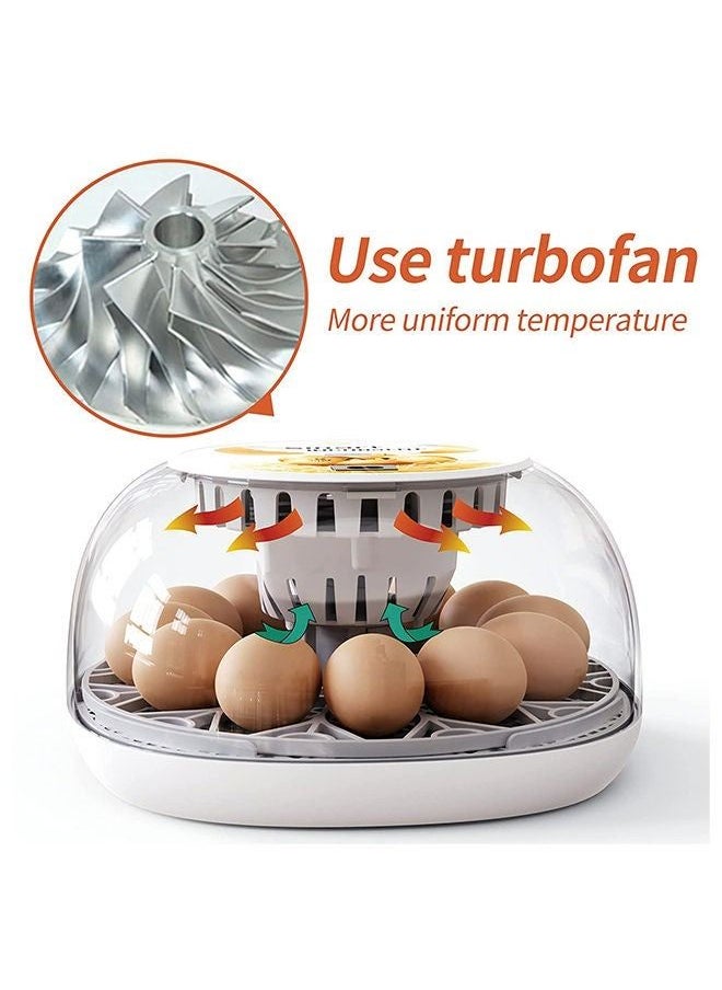 Generic - 12 Eggs Automatic Egg Incubator Digital Hatching Eggs with Fully Automatic Turner, Poultry Hatching Machine with Humidity Control for Chicken Quail Duck Goose Pigeon Birds Eggs - Image 1