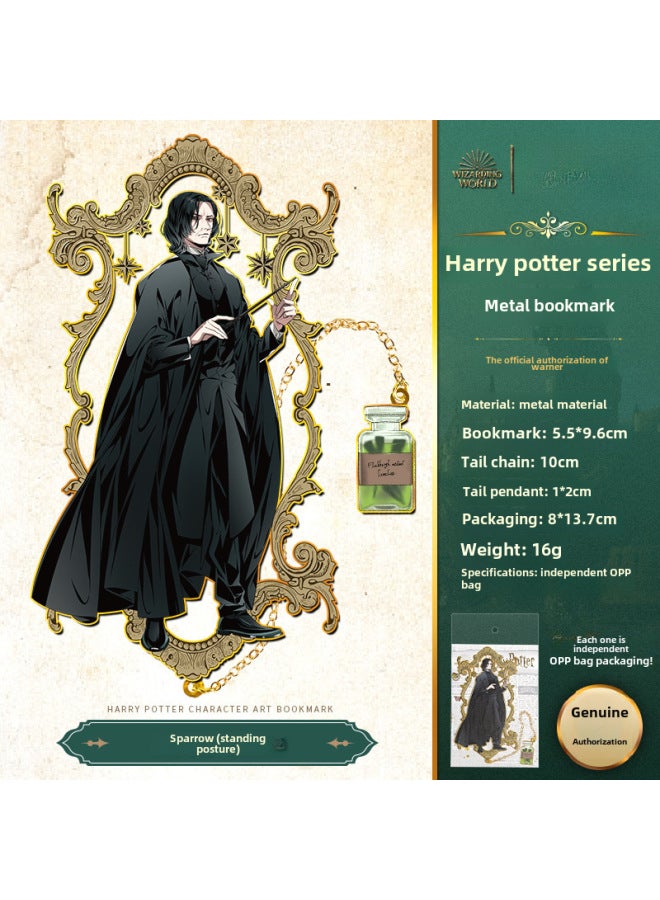 هاري بوتر علامة كتاب معدنية أصلية من هاري بوتر - شخصيات هاري ومالفوي - علامة كتب أوروبية وأمريكية كلاسيكية ساحرة - Image 1