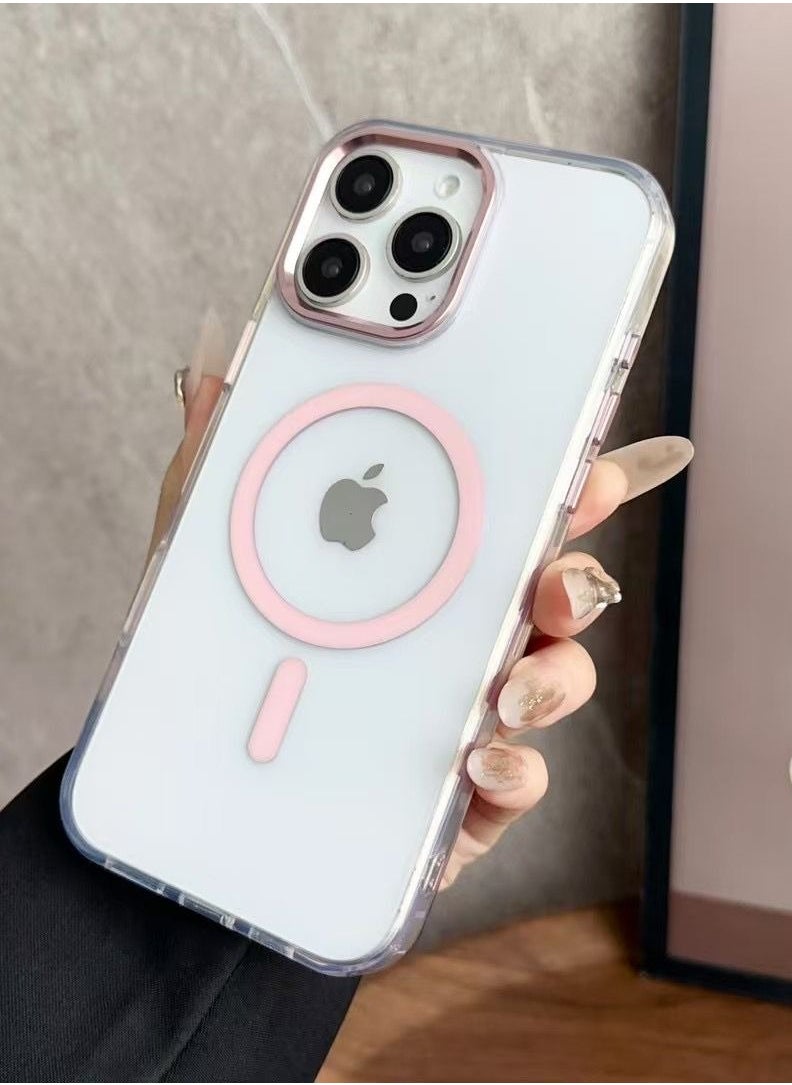 Generic - Back Cover for Apple 16 Pro Max Camera Lens pink Anti-drop Stylish Design - Image 1