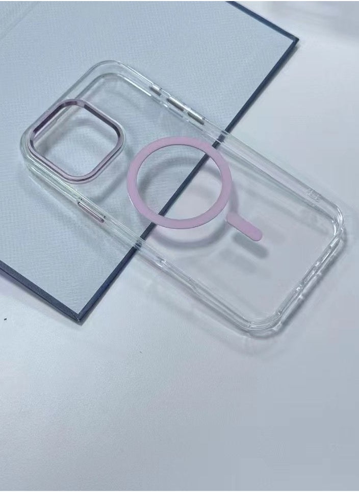 Generic - Back Cover for Apple 16 Pro Max Camera Lens pink Anti-drop Stylish Design - Image 1