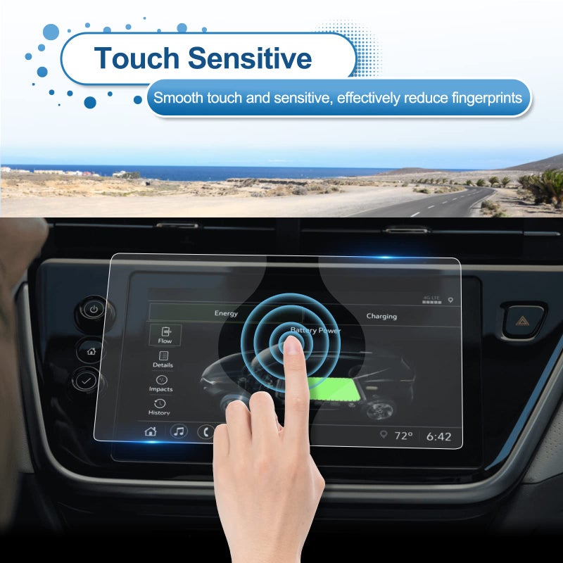 Coleya 2022 2023 Chevy Bolt EUV Screen Protector, for Bolt EV Screen Protector 10.2-inch Touch Screen, 9H Tempered Glass 2022 2023 Bolt EUV/EV Accessories Anti-Fingerprint HD Transparent 10.2" - Image 5