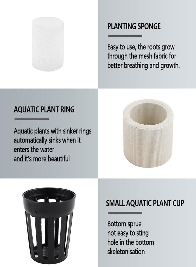 YOLUFER Aquatic Plants Fixed Set 5pcs Aquarium Plant Weights Pot and 5pcs Planting Cup with 5pcs Fixing Cottons Aquarium Accessories (15) - Image 3