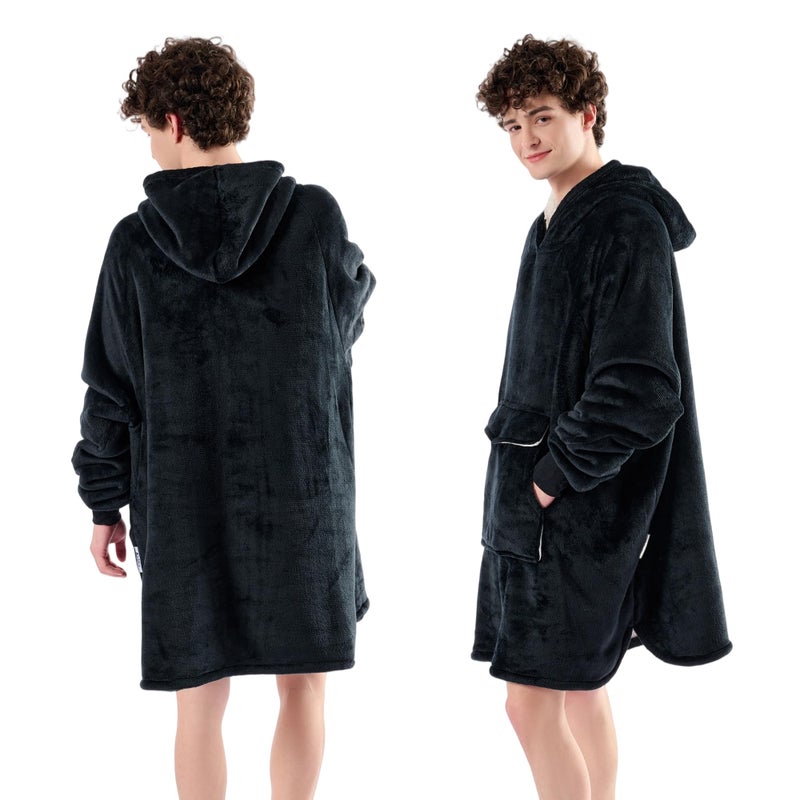 Krifey Wearable Blanket Hoodie for Men, Oversized Sherpa Fleece Sweatshirt with Giant Pocket, Cozy Birthday Gifts for Him - Image 3