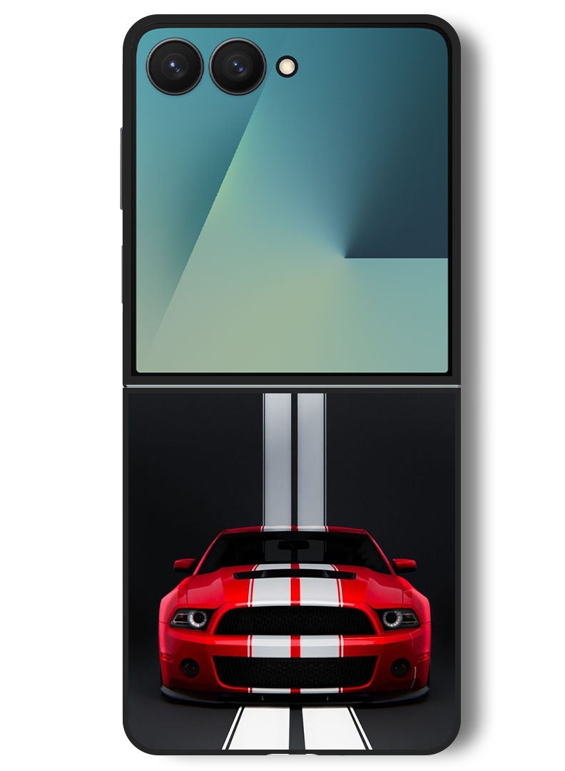Theodor Case Compatible with Samsung Galaxy Z Flip 7 - 6.9 Inch Protection Shockproof Bumper Cover Car (14) - Image 1