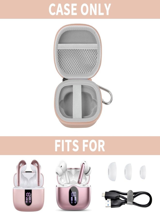 casmilee Earbuds Case for TAGRY X08/for Btootos Wireless Bluetooth Headphones, Protective Earphones Cover Storage Holder for for Android for iPhone Laptop Pad Phones Sports in-Ear Ear Bud - Case Only (Gold) - Image 2