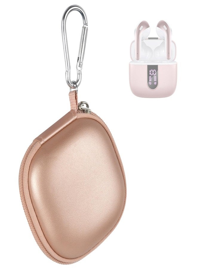 casmilee Earbuds Case for TAGRY X08/for Btootos Wireless Bluetooth Headphones, Protective Earphones Cover Storage Holder for for Android for iPhone Laptop Pad Phones Sports in-Ear Ear Bud - Case Only (Gold) - Image 1