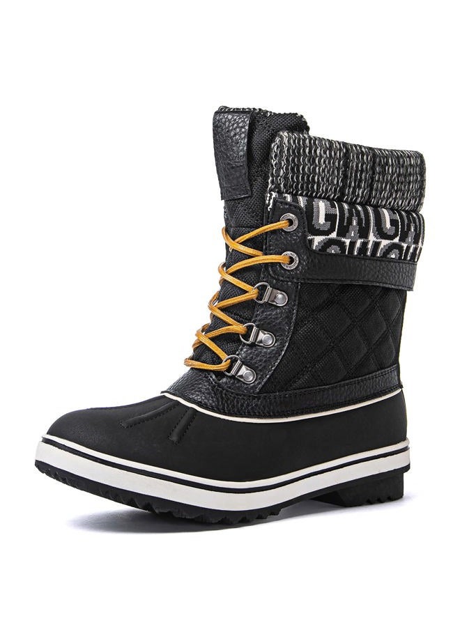 GLOBALWIN Snow Boots For Women Black/Prints Women's Winter Boots 8M - Image 1