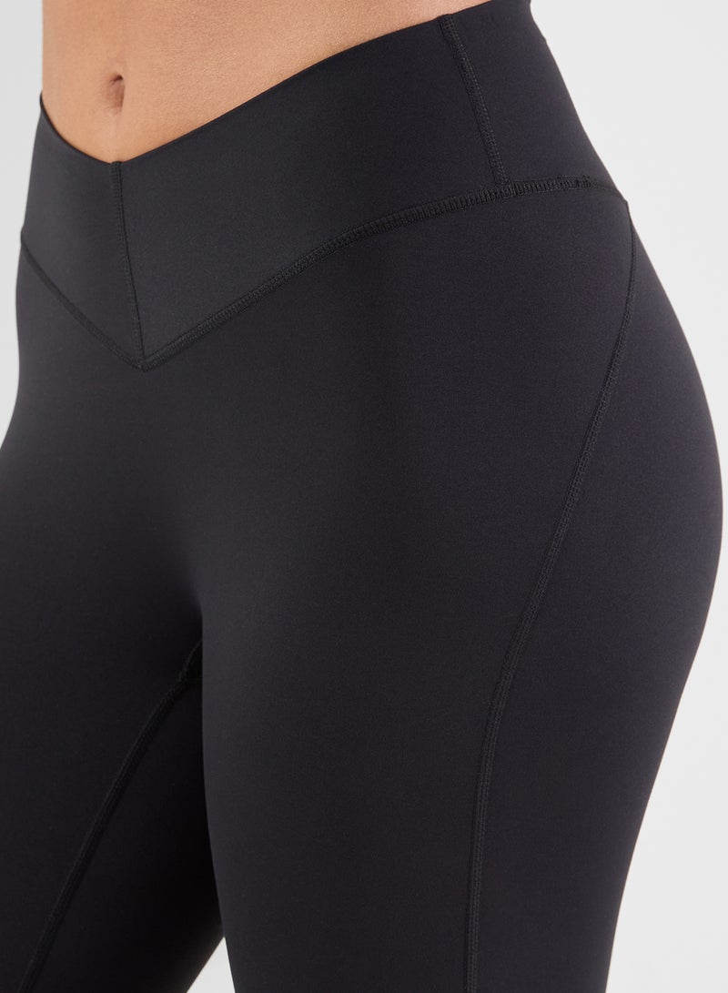 فورورد ليجنز واسع الساق بتصميم خصر غير متماثل ونحت ناعم - Image 4