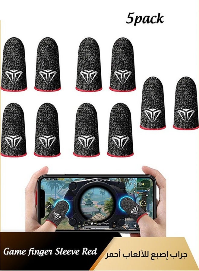 5 Pairs Mobile Game Controller Finger Sleeve Sets, Anti-Sweat Breathable, Full Touch Screen Joysticks Finger - Image 1