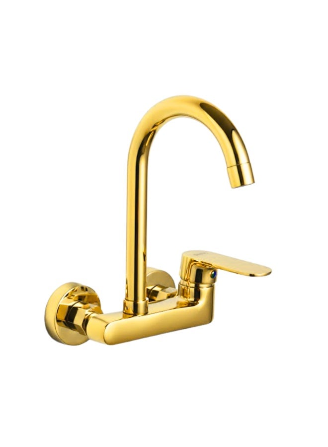 Economic 2 holes sink Mixer Tap wall mounted kitchen faucet, brass tap faucets kitchen - Image 1