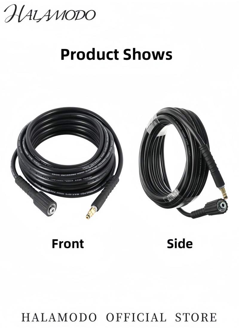 HALAMODO Super Flexible Pressure Washer Hose 32FT Kink Resistant Power Washer Hose Heavy Duty Power Washer Hose Extension Replacement Hose  - Image 3