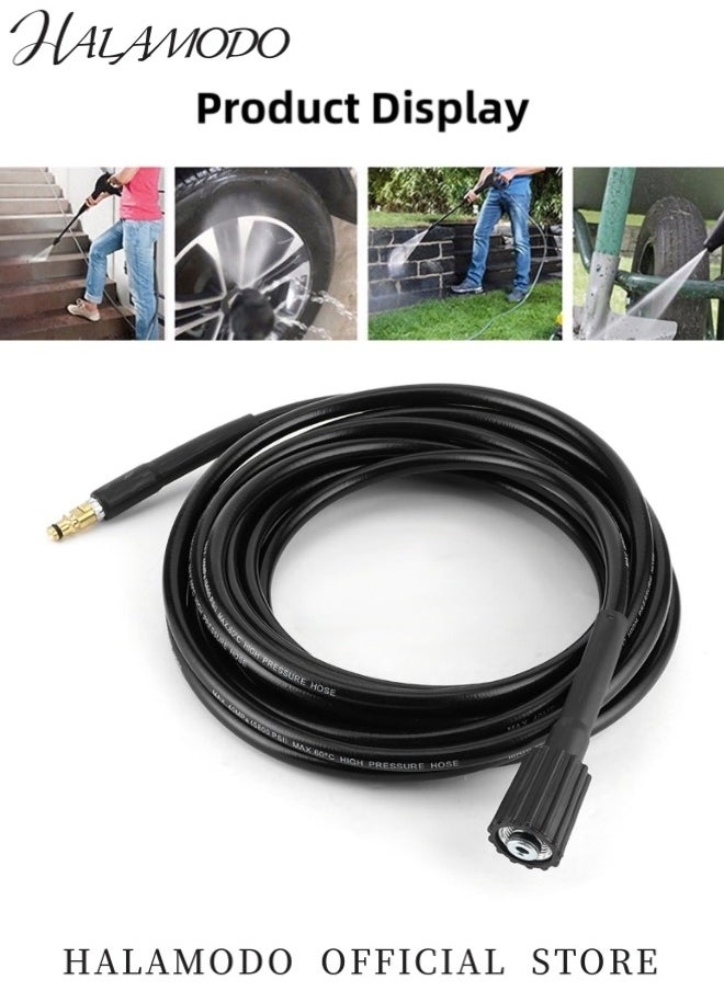 HALAMODO Super Flexible Pressure Washer Hose 32FT Kink Resistant Power Washer Hose Heavy Duty Power Washer Hose Extension Replacement Hose  - Image 5