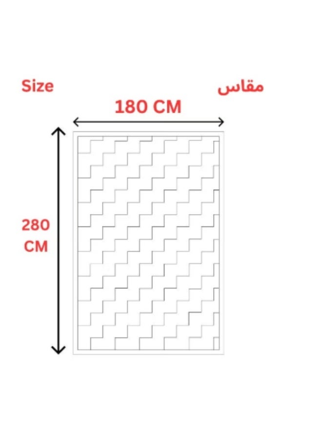 Luxurious rug 280x180 cm with modern geometric patterns – elegant design and a touch of sophistication for living rooms and majlis (sitting rooms). - Image 5