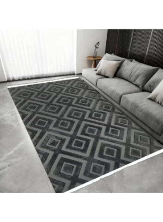 Luxurious rug 280x180 cm with modern geometric patterns – elegant design and a touch of sophistication for living rooms and majlis (sitting rooms). - Image 1