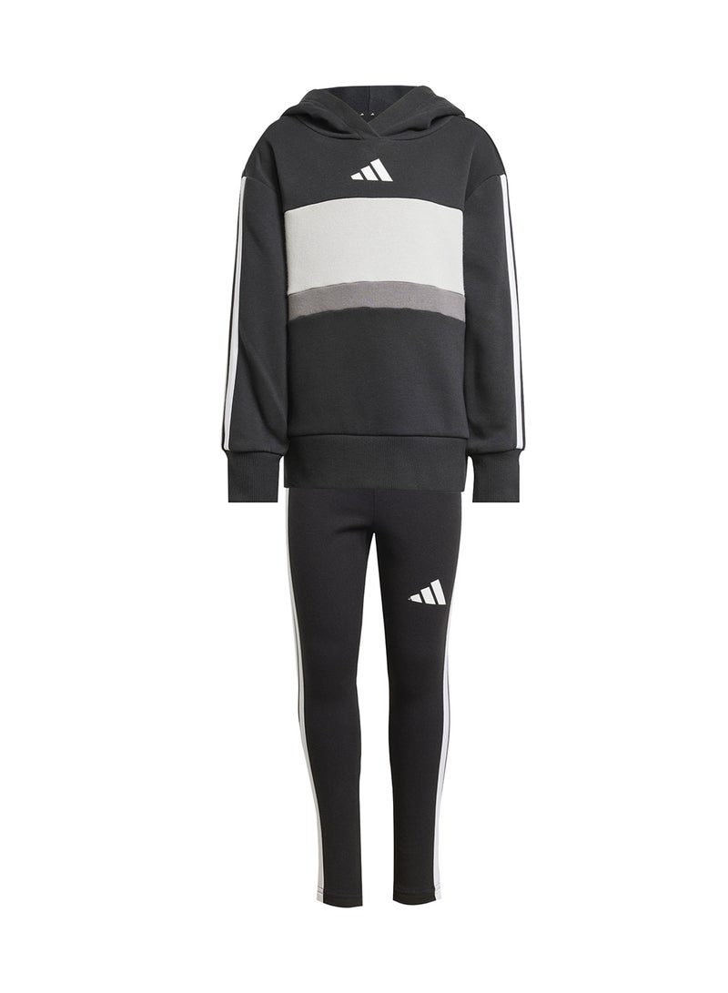 Adidas Kids Seasonal Essential Tiberio 3-Stripe Fleece Leggings Set  - Image 5