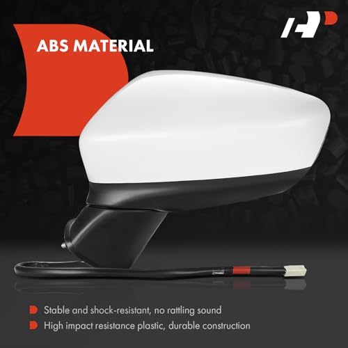 A-Premium Driver Side Power Door Mirror Compatible with Mazda 6 2014 2015 2016 2017 - Heated Manual Folding with Turn Signal Indicator White Outside Rear View Mirror - Replace# GHP9691N7A51 - Image 3