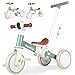 Bautia Kids Tricycle for Toddlers 13 with Push Handle 5 in 1 Baby Balance Bike Toy for 14 Years Old Boys Girls Gift with Removable Pedals Mint No Parent Steering Version - Image 3