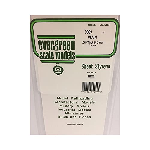 evergreen 9009 White Polystyrene Sheet 150 x 300 x 0.13 mm (Pack of 3) - Image 2