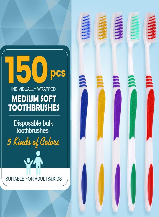 Navona 150 PCS Premium Individually Wrapped Bulk Toothbrush Pack, Disposable Toothbrushes, Kids Toothbrush, Soft Toothbrushes for Adult,Soft Bristle,Ergonomics Handle,Perfect for Travel Hotel Donation - Image 2