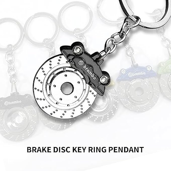 Brembo 1 PC METAL KEYCHAIN, CREATIVE BRAKE DISK WHEEL CALIPERS KEY RING, WAIST HANGING KEYCHAIN, DECORATION PENDANT - Image 2