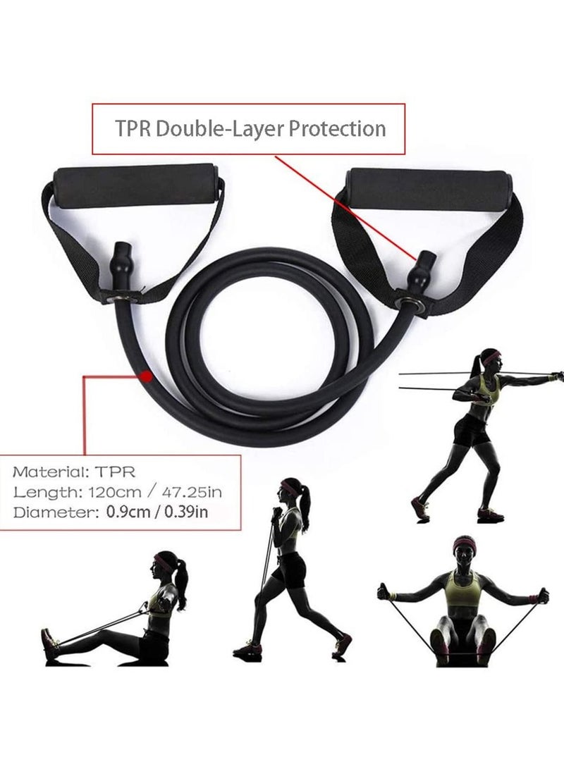 Nariele Exercise Bands Workout Resistance Bands with Comfort Handles Yoga Tension Rope Workout Exercise Bands for Working Out,Exercise Cord Stretch Bands for Exercise Physical Therapy - Image 3