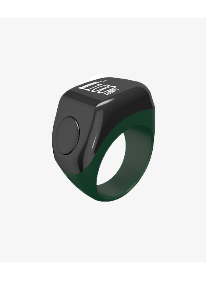 Zad Smart Digital Ring (Green) for Dhikr and Prayer Reminders with Mobile App - Three Sizes Included - Image 1