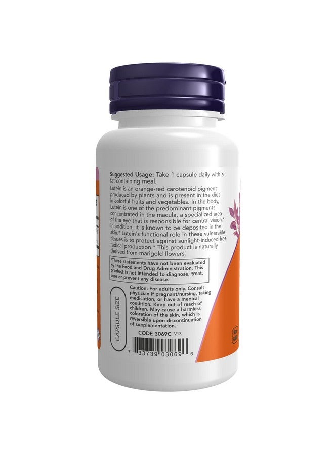 now Supplements Lutein 20 Mg With 20 Mg Of Free Lutein From Lutein Esters 90 Veg Capsules - Image 4