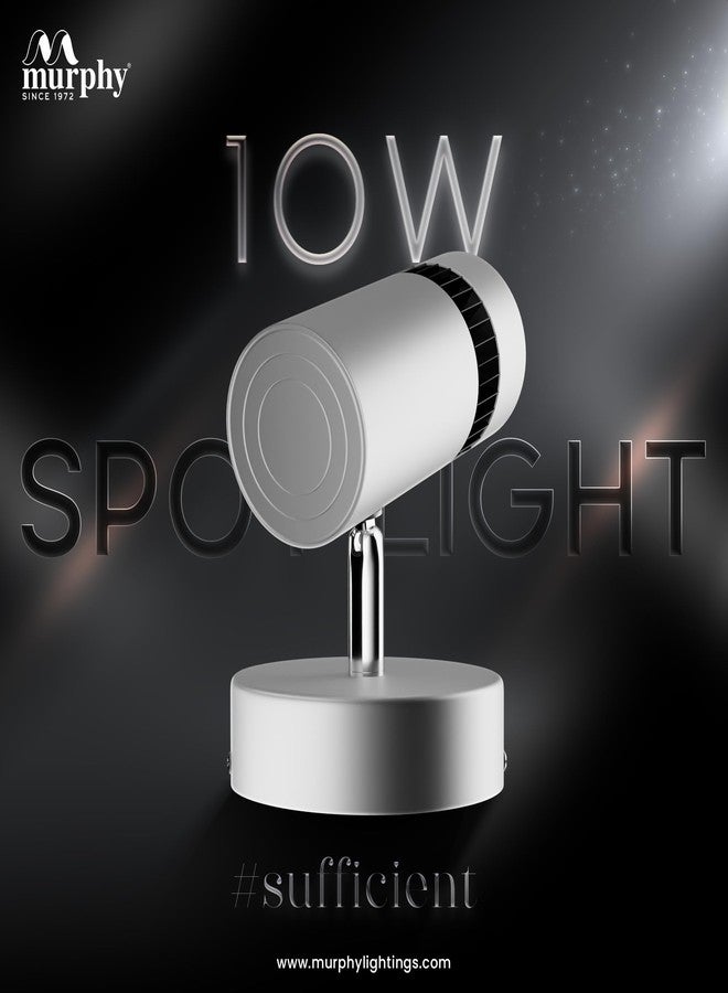 Murphy Aluminium 10W Adjustable Aliminum Led Wall Cob Surface Mounted Spot Light With 2 Years Warranty (Cool White, Pack Of 1) - Image 4
