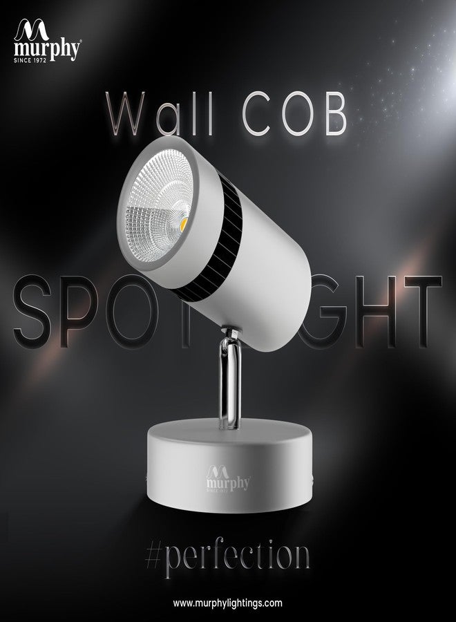 Murphy Aluminium 10W Adjustable Aliminum Led Wall Cob Surface Mounted Spot Light With 2 Years Warranty (Cool White, Pack Of 1) - Image 2