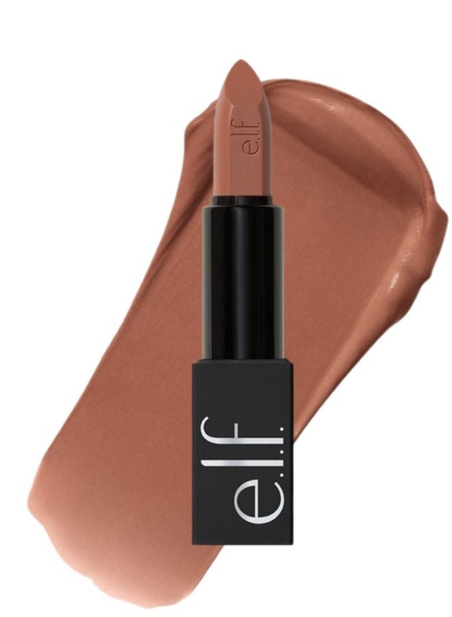 elf e.l.f. O Face Satin Lipstick – Drive| Richly Pigmented Hydrating Satin Finish Lipstick with Squalane, Jojoba Esters & Marula Oil – 3.8 g - Image 1