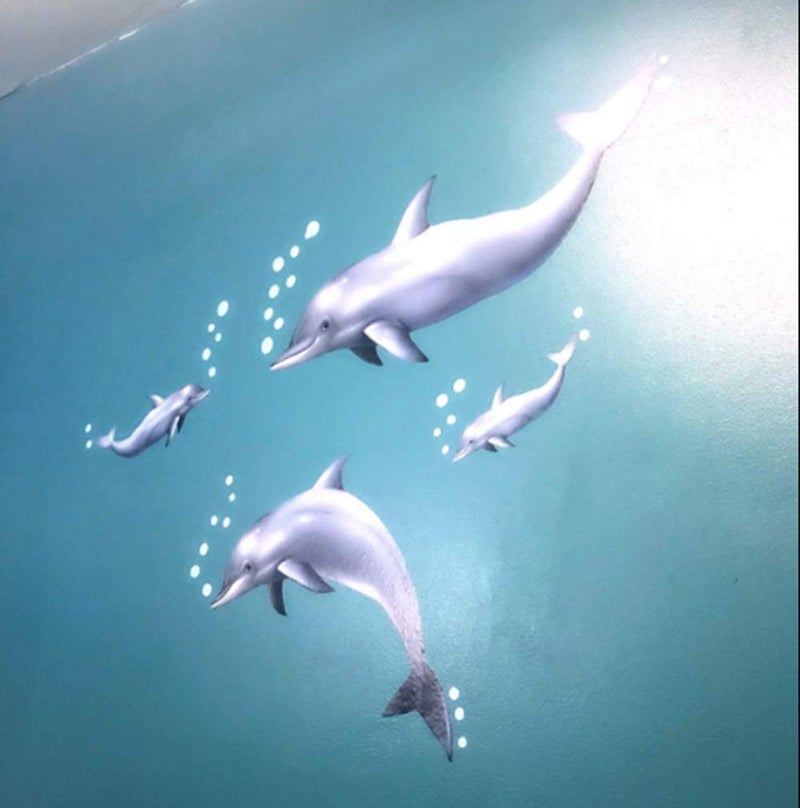 Create-A-Mural Dolphin Wall Decals ~Under The Sea Ocean Kids Room Decor Stickers, Removable Peel and Stick Art - Image 3